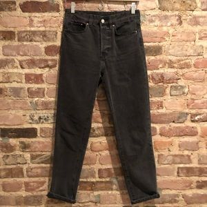 H&M High Waisted Black Vintage Style Denim Jeans